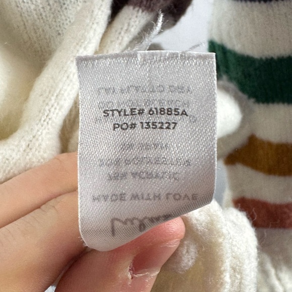 Lulus Heart to Heart Striped Sweater in Ivory Multi Size Small - Picture 6 of 10